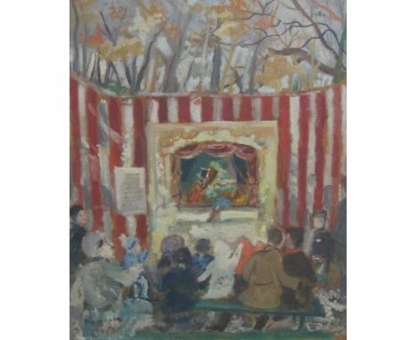 *‡EMILIO GRAU-SALA (1911-1975)A Puppet Show in a Parksigned ‘Grau-Sala (lower left)oil on panel18 1/2 x 14 1/2in (47.1 x 36.8