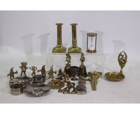 A lot consisting of metalware to include 3 x enamel single-hinge silver tone pill boxes, enamel colours are pearl, dark green