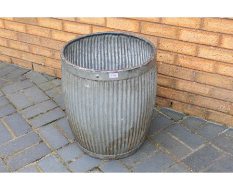 A vintage galvanised dolly tub, 52 cm x 46 cm. [W]