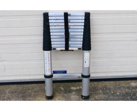 A Spear & Jackson telescopic ladder,  closed height 91 cm extended height 380 cm. [W]

Condition Report: Appears in good used