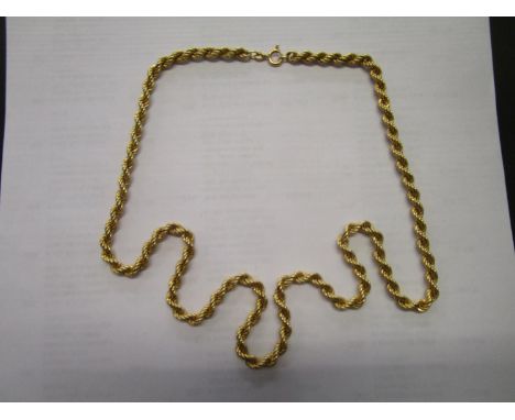 A 9ct gold rope twist necklace 