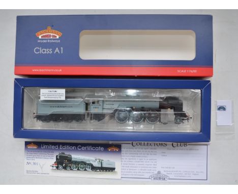 Bachmann OO gauge Class A1 electric steam locomotive and tender "Tornado", A1 Steam Trust Grey 60163 (collectors club exclusi