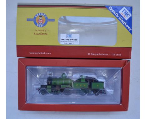 Three Oxford Rail OO gauge electric train models to include 76AR005XS Adams East Kent Railways TMC Custom weathered 4-4-2 tan