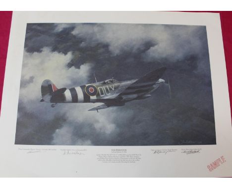 THE PREDATOR. Collection of a run of prints by Ron Fulstow, depicting  The Spitfire Mk IXb.  Flown by F.O. Johnnie Houlton, 4