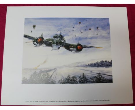 Collection of prints (13) by Tony Belobrajdic, including, TWO ACES. Bf-109 F2 and Polikarpov I-16 type 29, August, 1941(4). R