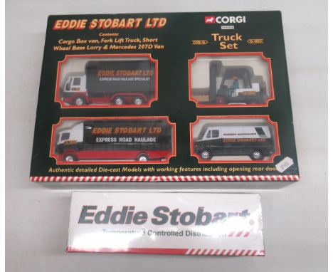 Corgi Eddie Stobart TY99108 Truck Set and a Eddie Stobart Temperature Controlled Distribution Volvo FH fridge trailer Emma Ja