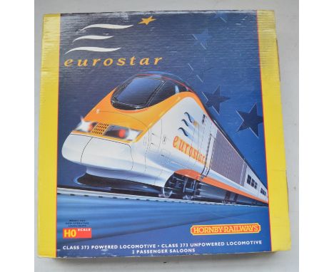 Hornby/Jouef limited edition HO gauge Eurostar Class 373 with power car, dummy car and 2 coaches with CoA. Models appear in e