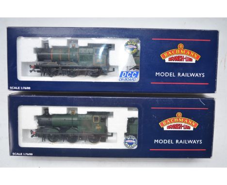 Two Bachmann OO gauge electric steam train models to include 32-300DC Collett Goods 2244 BR Lined Green with L/Crest Churchwa