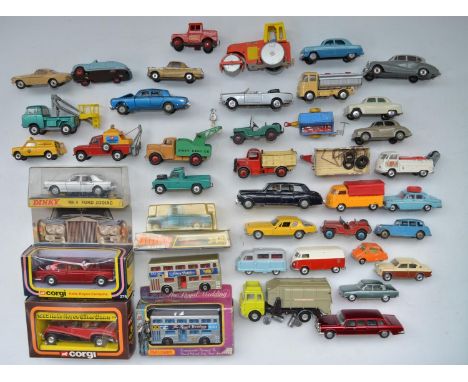 Collection of vintage diecast model vehicles, Corgi, Dinky and Matchbox etc. incl. boxed Corgi Rolls Royce Silver Dawn and Co