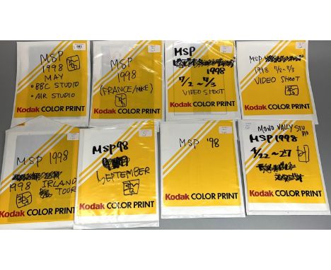Manic Street Preachers photographed by Mitch Ikeda - eight Kodak color print bags cont. various black and white publicity pho