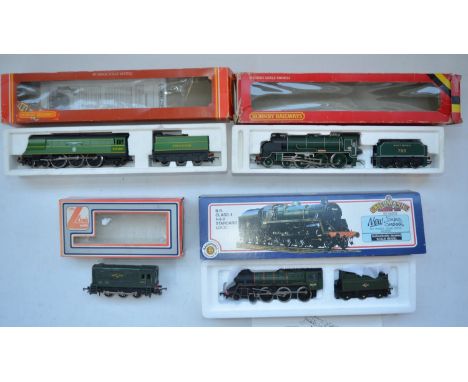 Four previously run electric locomotive models to include Hornby R374 SR Battle Of Britain "Spitfire" (model excellent condit