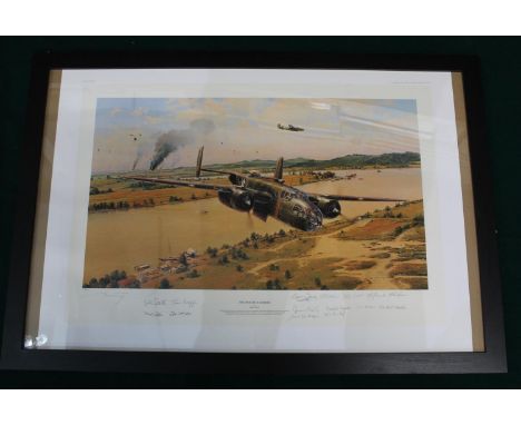 "The Dolittle Raiders" print by Robert Taylor depicting Dolittle Raiders taking their B-25 bombers low level into China on 18
