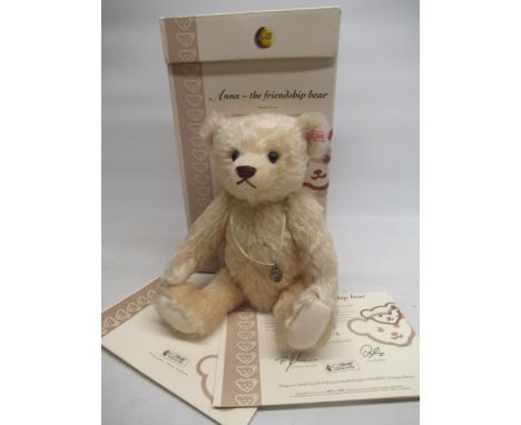 Steiff Anna - The Friendship Bear in blonde mohair, H30cm, limited edt. 1276/2005, boxed with certificate 