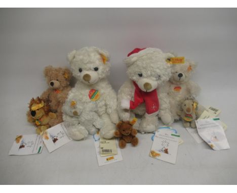 Collection of Steiff cosy friends and other Steiff plush animals of various sizes including keyrings 