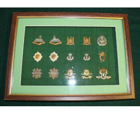 Large collection of British army collar badges comprising of, Ulster Defence Regiment, Royal Anglian, Queens Lancers 16, Roya