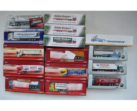 Fifteen 1/76 scale diecast truck models to include Corgi Roadscene, Atlas Editions and Oxford including limited editions, all