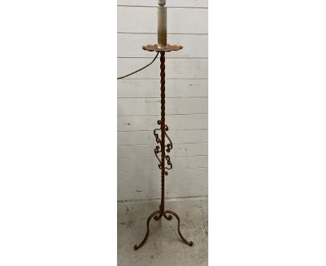 A metal floor standing lamp 
