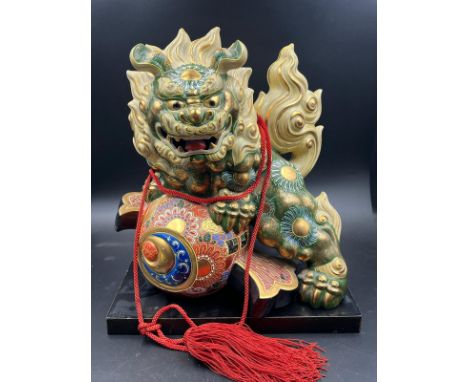 A Japanese Ceramic Shishi Temple Dog Statue
