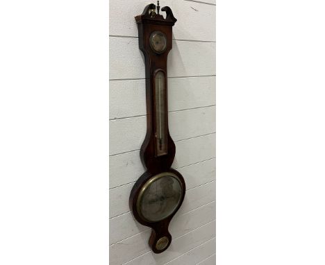 A mahogany Banjo barometer 