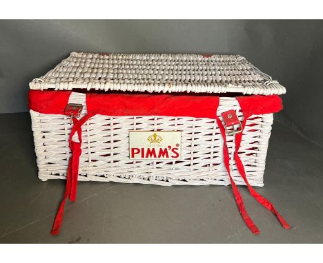 A Pimms white wicker hamper 