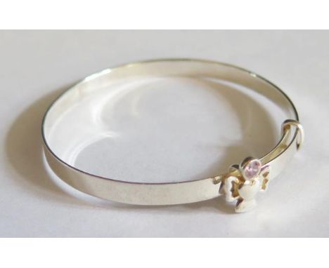 A Sterling Silver Christening Bangle 