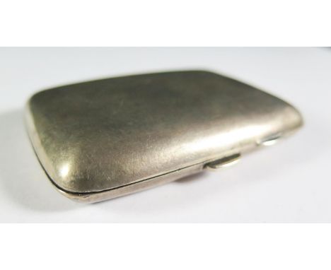 An Edward VII Silver Cigarette Case, Birmingham 1904, Douglas Clock Co., 66g 