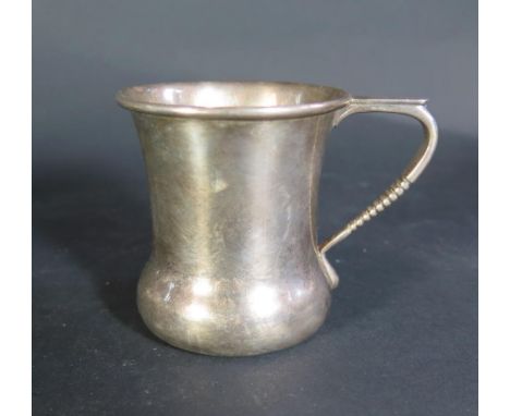 A George V Silver Christening Mug without engraving, Birmingham 1924,  W H Haseler Ltd., 71g 