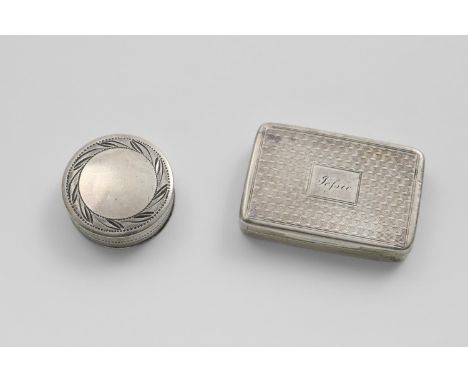 A VICTORIAN RECTANGULAR VINAIGRETTE with engine-turning, inscribed "JESSIE", the grille with scrolls, gilt interior, by Josep