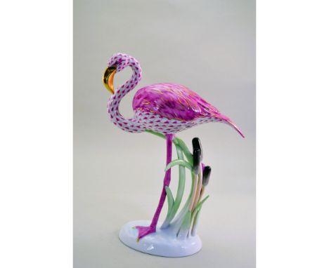 Glazed Porcelain Decorated, Hand-painted, hand created by the Celebrated Artists of the Herend Studio in Hungary. From the Cl