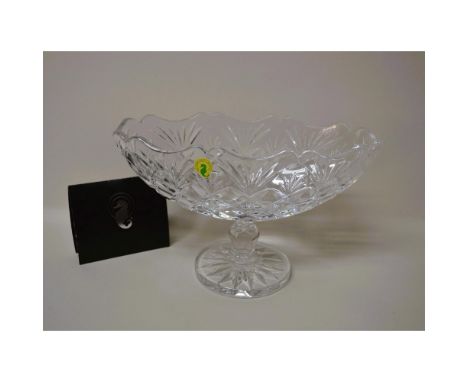 Fine Crystal Hand Blown by the Craftsmen at Waterford in Ireland, very decorative and functional Crystal Centerpiece Footed B