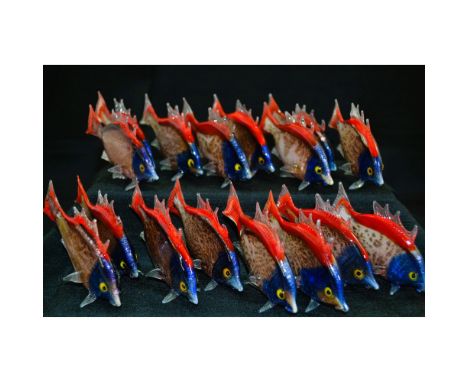 Vintage, Handmade, mouth-blown, by the Artists of Murano, Italy. Red/Blue with Mult-shades of Colors through-out each side of