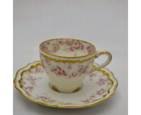 Glazed Porcelain Decorated, hand created and hand painted by the Studio Artists, with Authentic Limoges Hallmarks on the unde