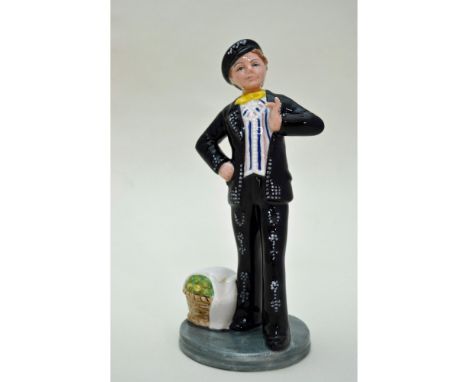 Glazed Porcelain Decorated by the Artists of The Royal Doulton Studio. Featuring the "Pearly Boy." Artist signature and model