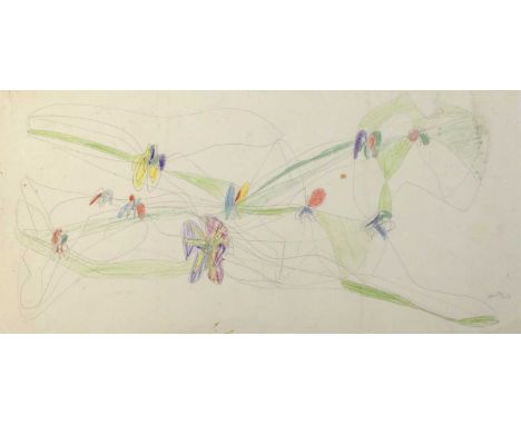 § Stanley William Hayter (1901-1988) - Untitled, coloured crayon and pencil on paper, signed and dated '1943' lower right, un