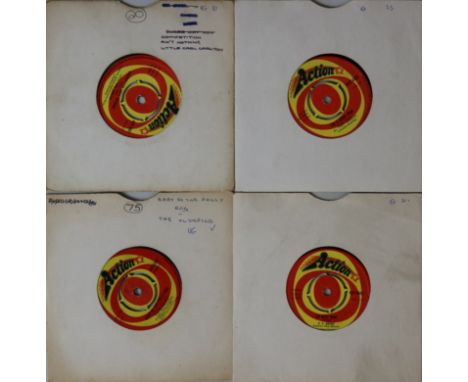 ACTION - 7". Smart selection of 4 x shakin' 45s on the essential UK label. Titles are Little Carl Carlton - Competition Ain't