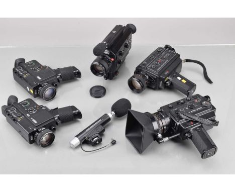 A Group of 8mm Sound Cine Cameras, all unrested, an Elmo 612S-XL, Eumig 860 PMA (2), Chinon 806 SM and a Chinon  12 SMR