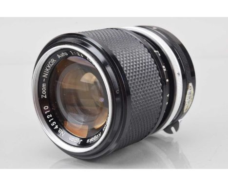 A Nippon Kogaku Zoom Nikkor Auto 43-86mm f/3.5 Non Ai Lens, barrel G, elements G-VG, with manual, in maker's box