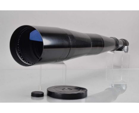 An Asahi Takumar 1000mm f/ Lens, serial no 561297, barrel G, some light surface scratches, elements G-VG, with front and rear