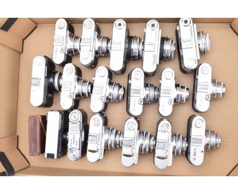 A Tray of Voigtländer Cameras, a Vitorert, Bessy K, three Vitomatic Iia, light cells responsive, seven Vito B, a Vito BL, Vit