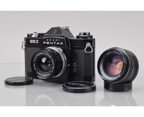 An Ashai Pentax ES II SLR Camera, shutter working, self timer working, meter unresponsive, camera unresponsive in auto, body 