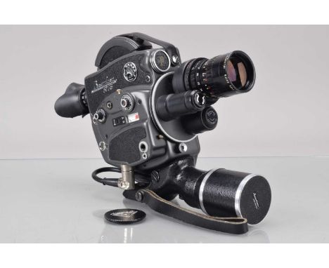 A Beaulieu R16 Automatic Cine Camera, untested, body F-G, some paint wear to edges, small ding to film door, with P Angeneux 