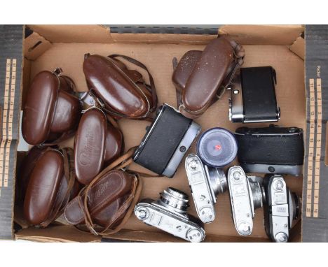 A Tray of Kodak Cameras, a Retina  III S, shutter working light cell responsive, with Schneider 50mm f/2.8 Xenar & 135mm f/4 