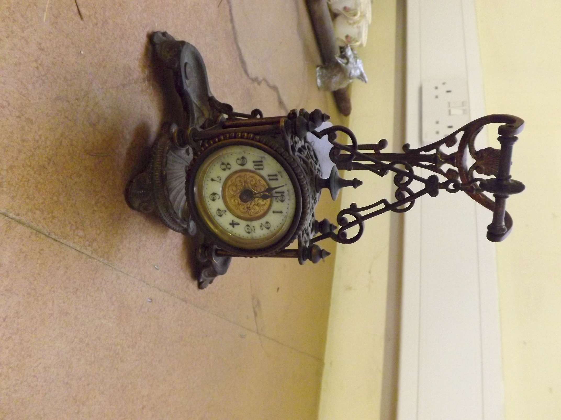 An unusual late Victorian patented British United Clock Company Ltd