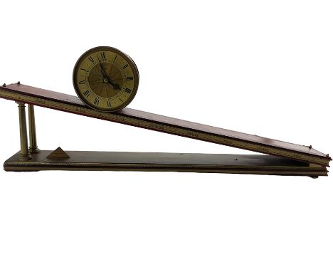 Dent incline plane clock, a 1970's replica of a 17th century gravity clock manufactured by Dent of London in limited edition 