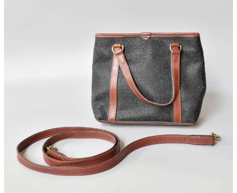 Small Mulberry Black, Scotch grain and leather tote bag  Dimensions - 24cm by 8cm by 18cmScuffs and scratches to the base, so