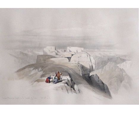 After David Roberts (1796-1864)"Entrance to the Caves of Beni Hassan"Lithograph, together with a further three works by the s