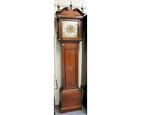 An Oak Eight Day Longcase Clock, signed Ric'd Smith, Dunstable, with five pillar movement, dial and movement early 18th centu