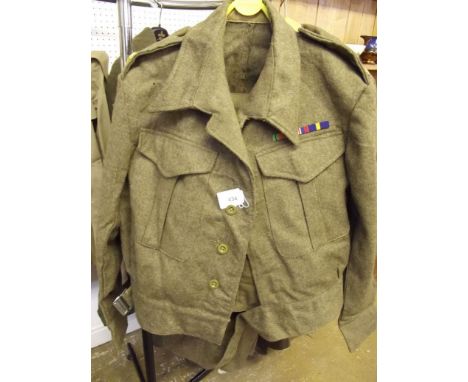 A WWII army mess jacket and trousers