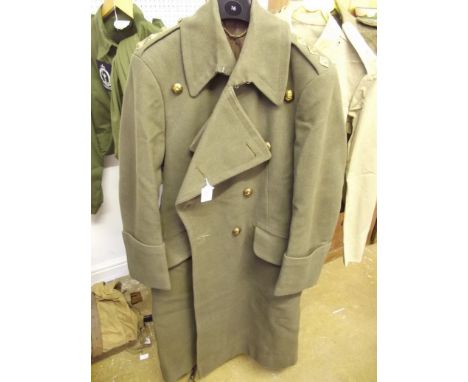 A WWII army trench coat with buttons