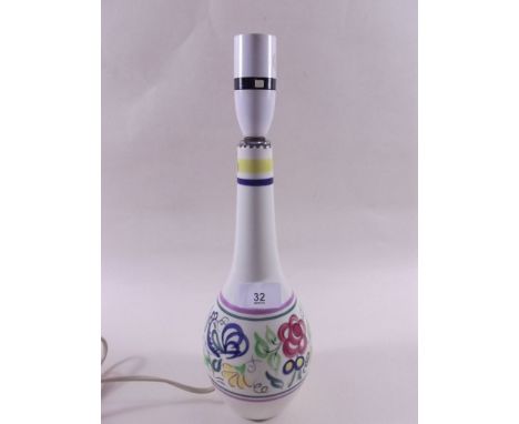 A Poole pottery table lamp 26cm